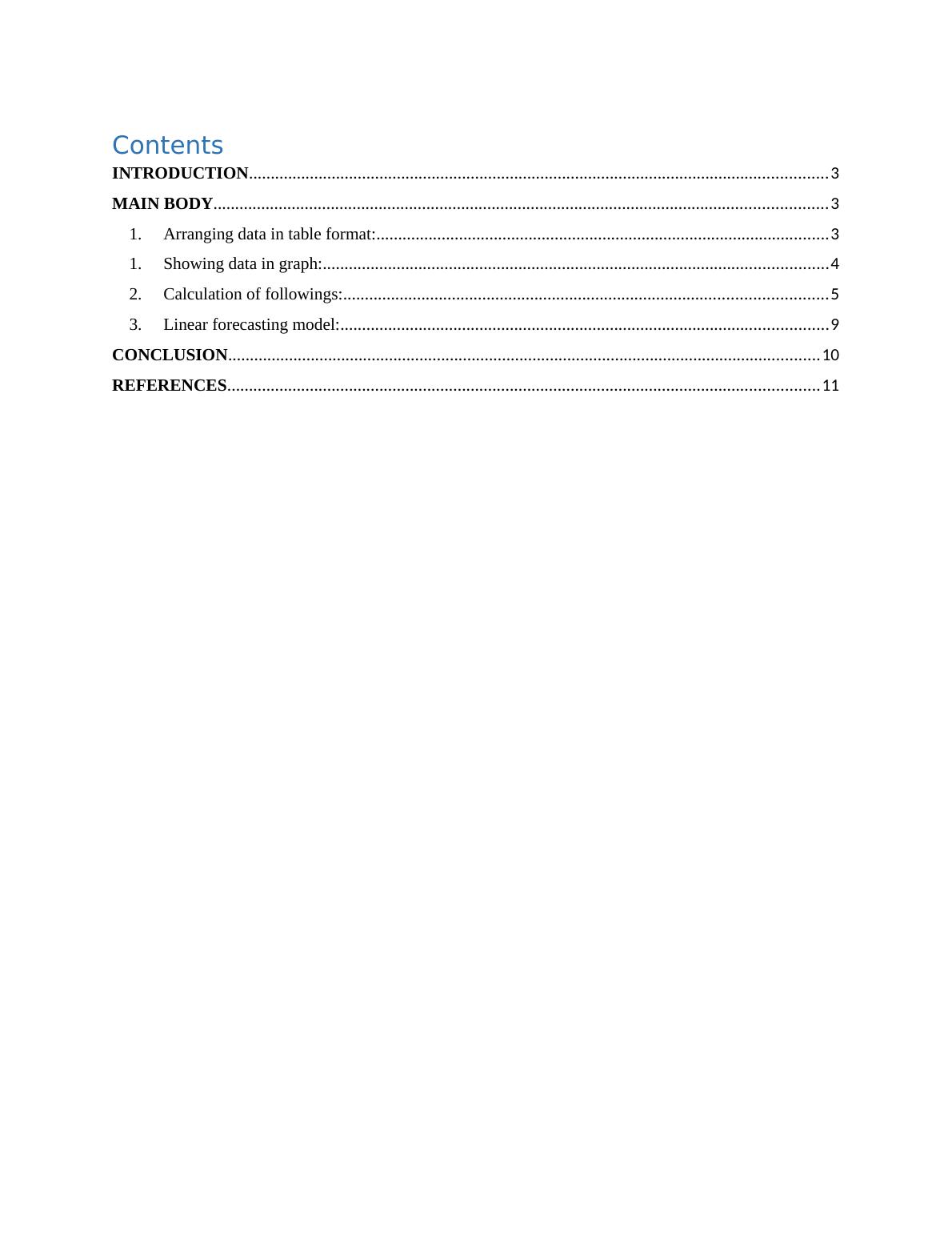 Data Analysis and Forecasting