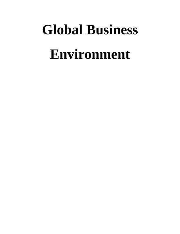 (solved) Global Business Environment- Doc_1