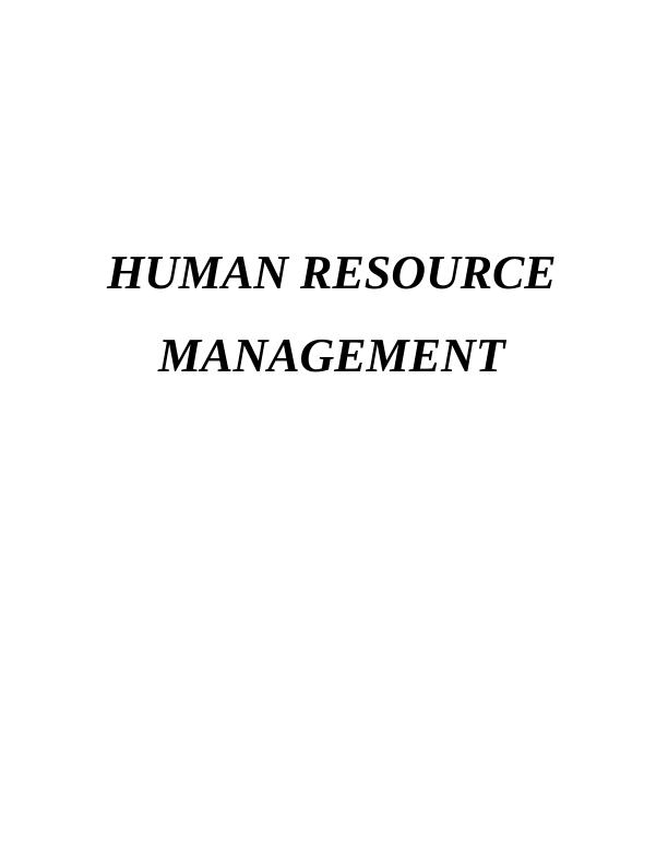 Human Resource Management Report : Tesco Plc_1