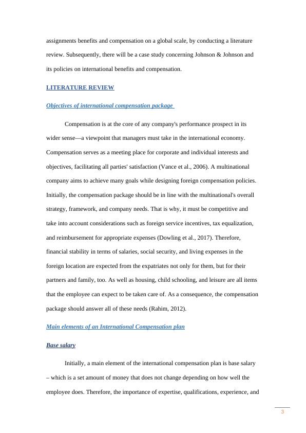 International Compensations And Benefits