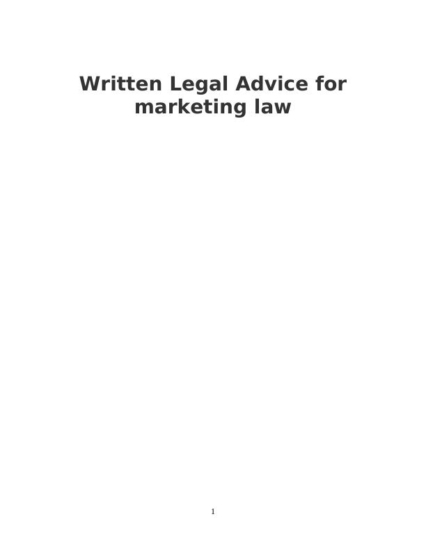 Legal Advice for Marketing Law_1