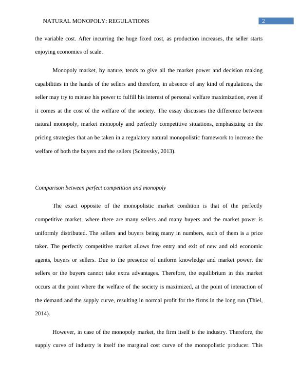 Essay on Natural Monopoly: Regulations_3