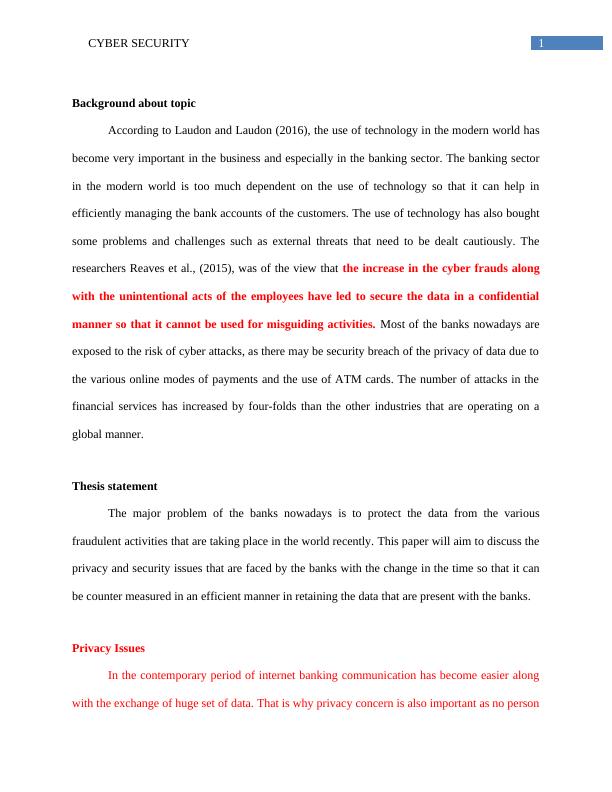 Cyber Security Assignment | Banking Sector_2