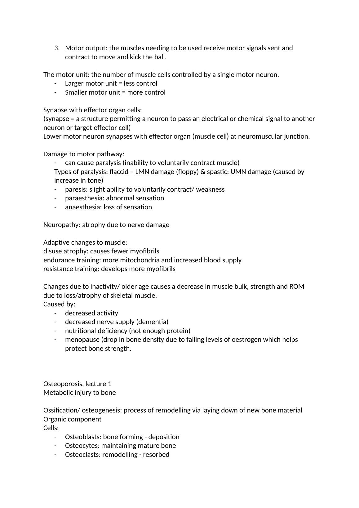 Musculoskeletal System Assignment