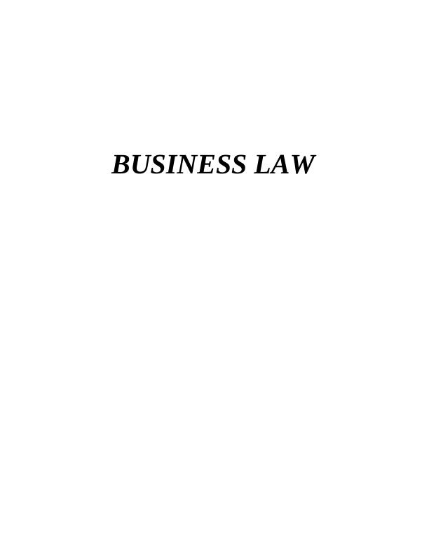 Assignment on Business law in UK_1