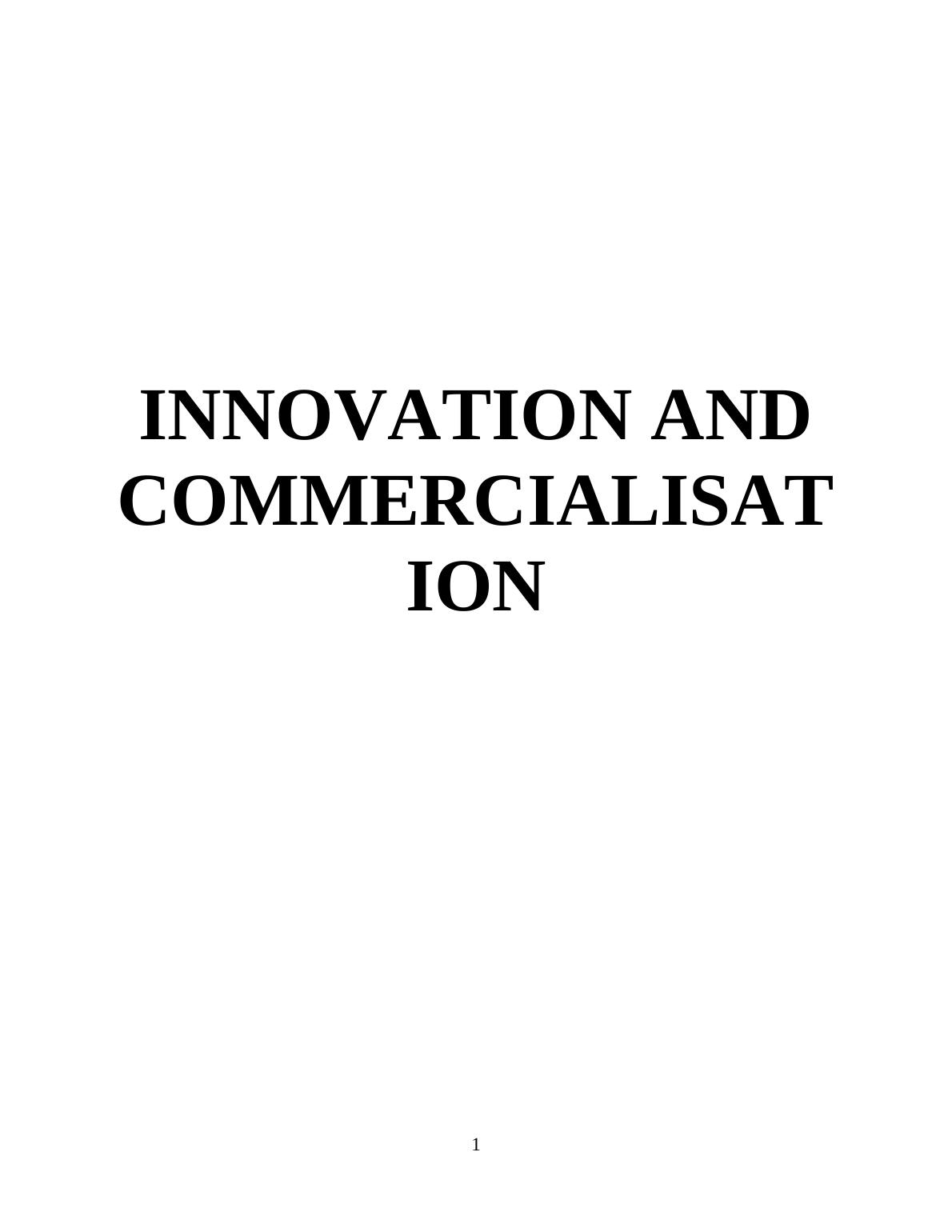 Innovation and Commercialisation Assignment Solved - Tesco Plc_1