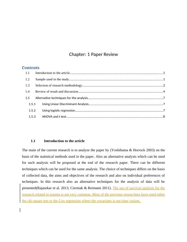 Research Paper on Statistical Methods_1