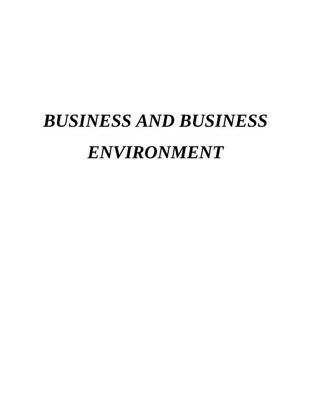 BUSINESS AND BUSINESS ENVIRONMENT._1