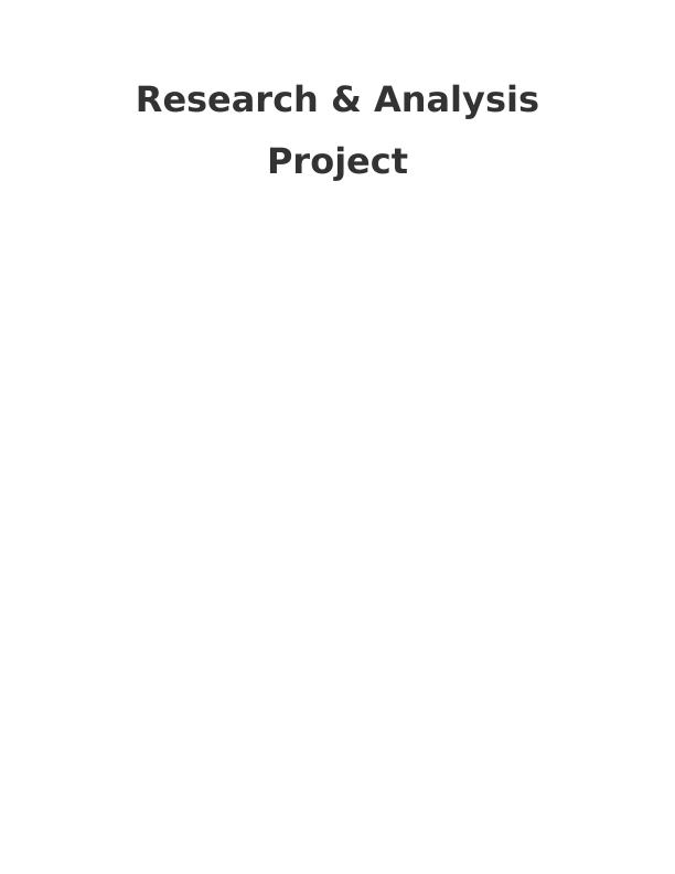 research analysis project