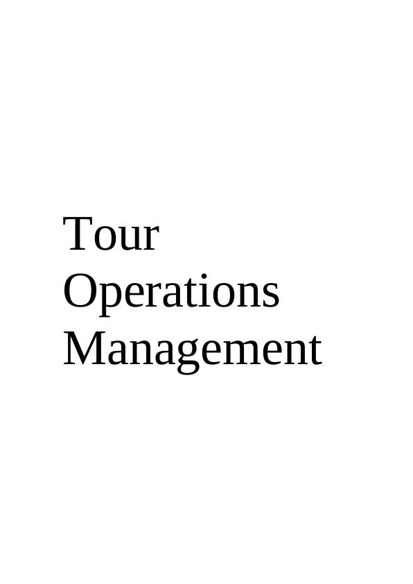 Report on Tour Operations Management_1