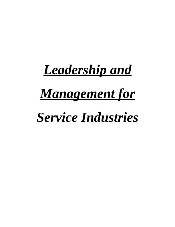 Leadership and Management in Service Industries_1