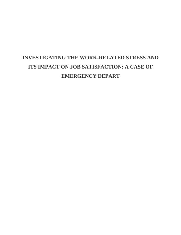 Research Methodology As Systematic Planning For Implementing Work-Related StrESS And Its Impact On Job Satisfaction_1