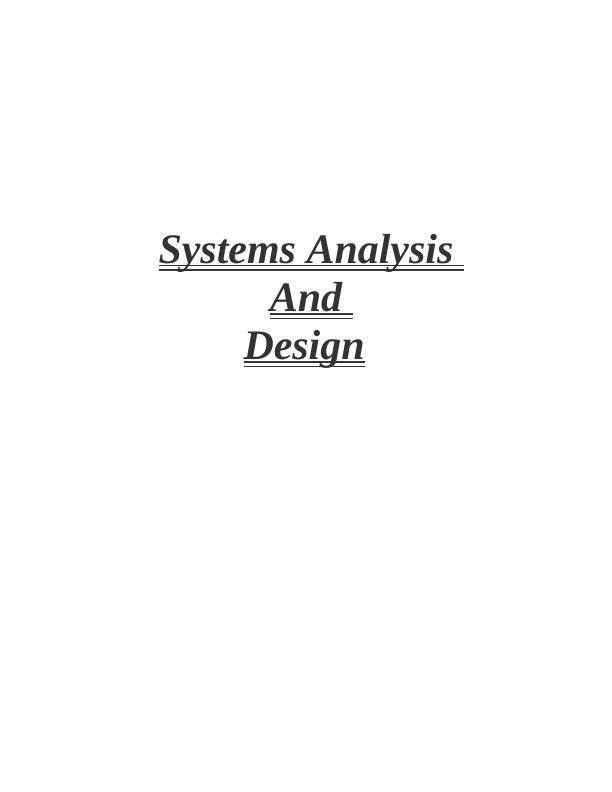 Systems Analysis And Design Methodologies_1
