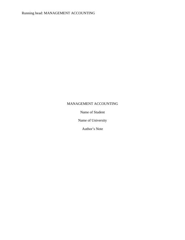 Management Accounting Report 2022_1