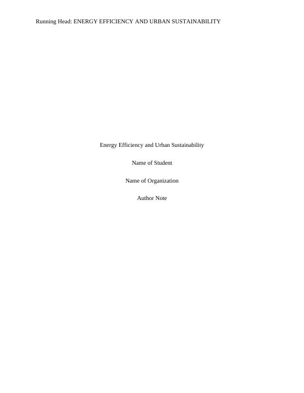 Energy Efficiency And Urban Sustainability_1