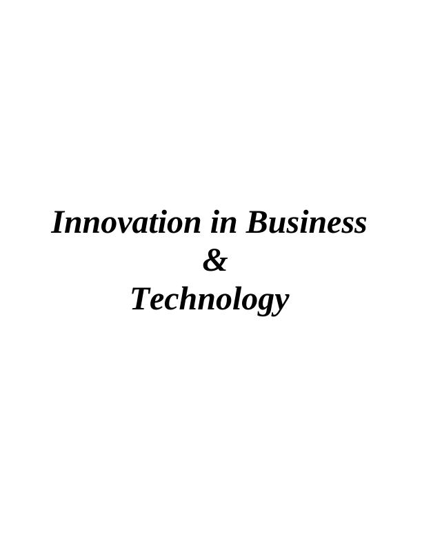 Innovation in Business and Technology_1