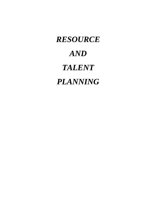 Resource and Talent Planning -  Assignment_1