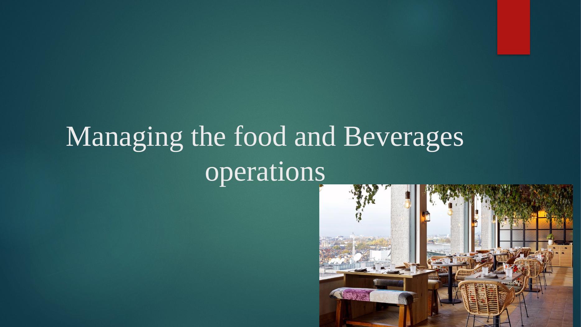 Managing Food & Beverage Operations