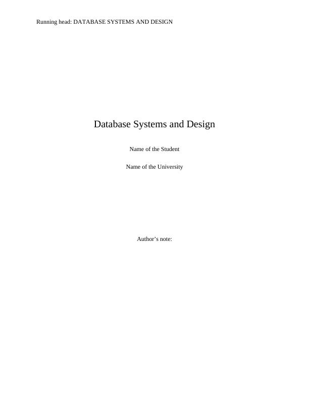 The    Database Systems and Design_1