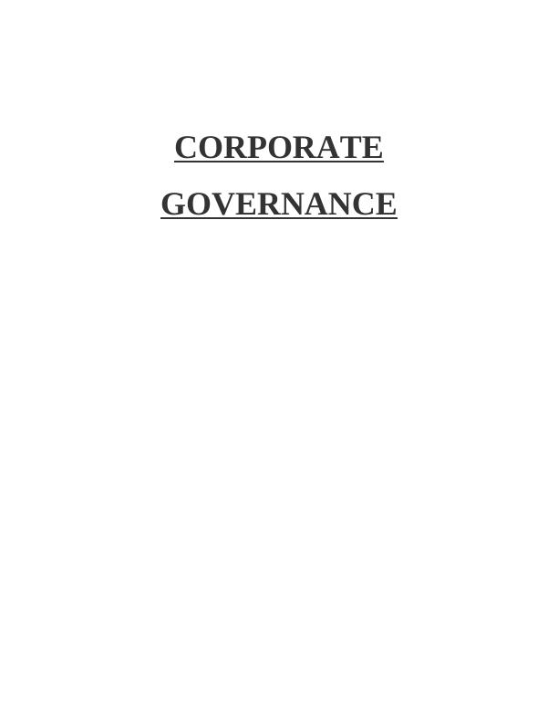 Sample Assignment on Corporate Governance (Doc)_1