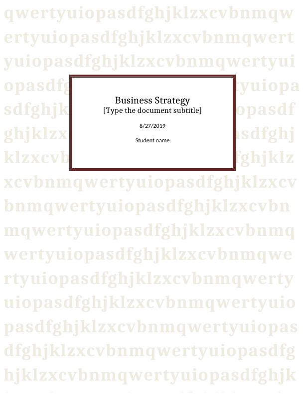 Business Strategy 1 Analysis 2022_1