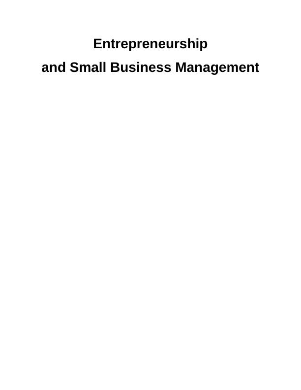 (Solution) Entrepreneurship and Small Business Management PDF_1