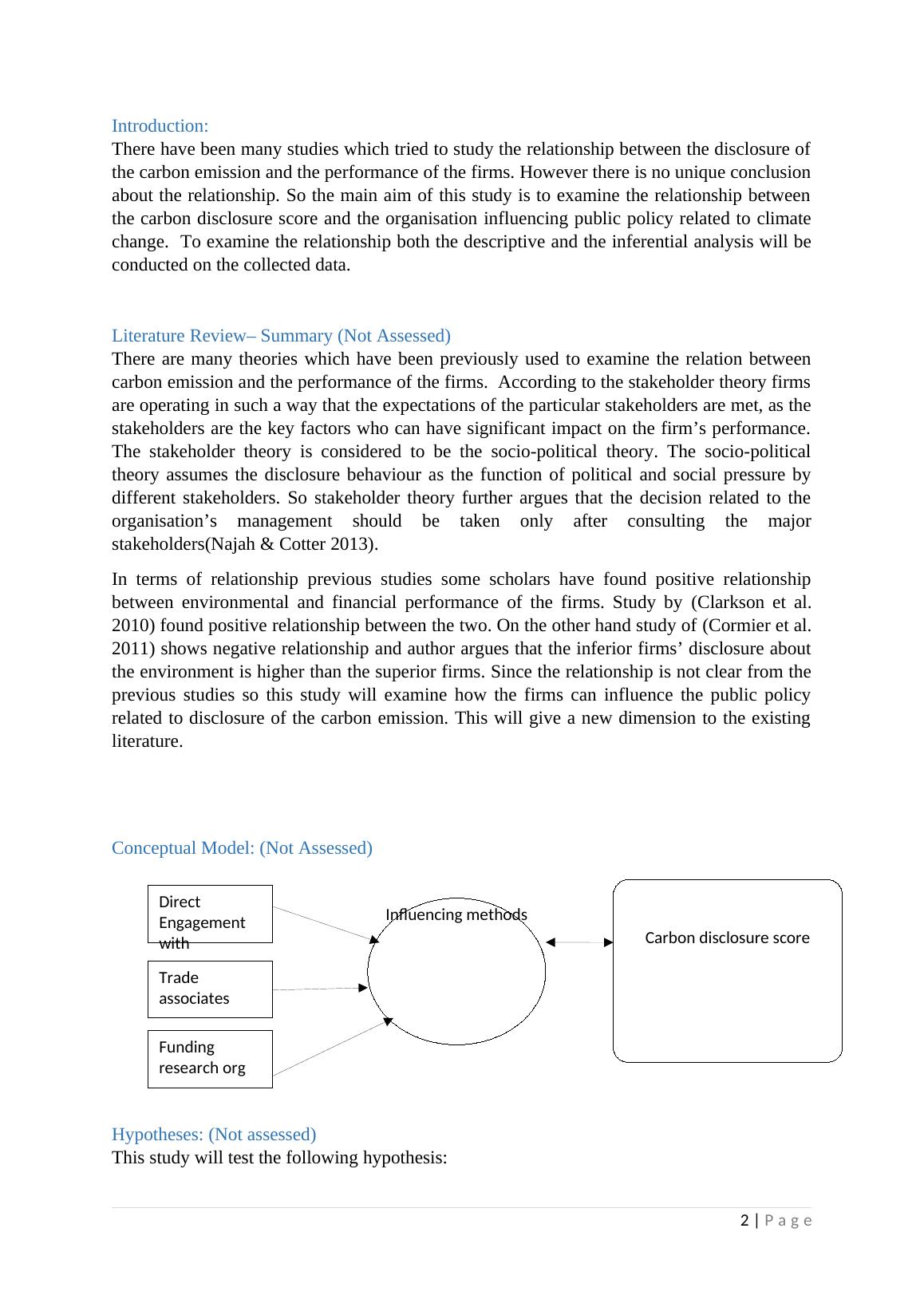 MGT723 Research Project: Carbon Emission Disclosure Study