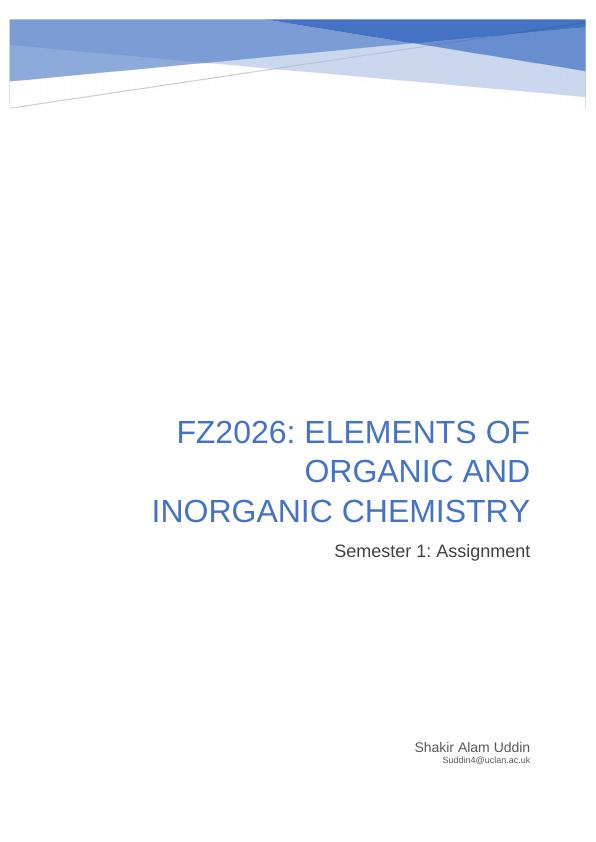 FZ2026: Elements of Organic and Inorganic Chemistry_1