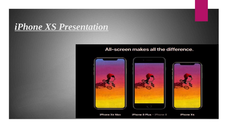 iphone xs presentation