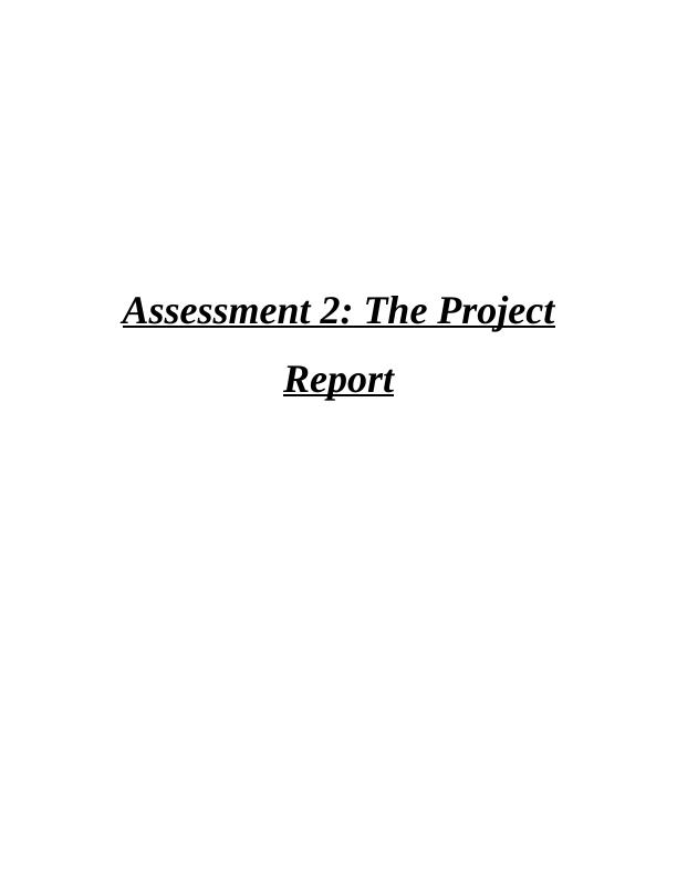 Assessment 2: The Project Report_1