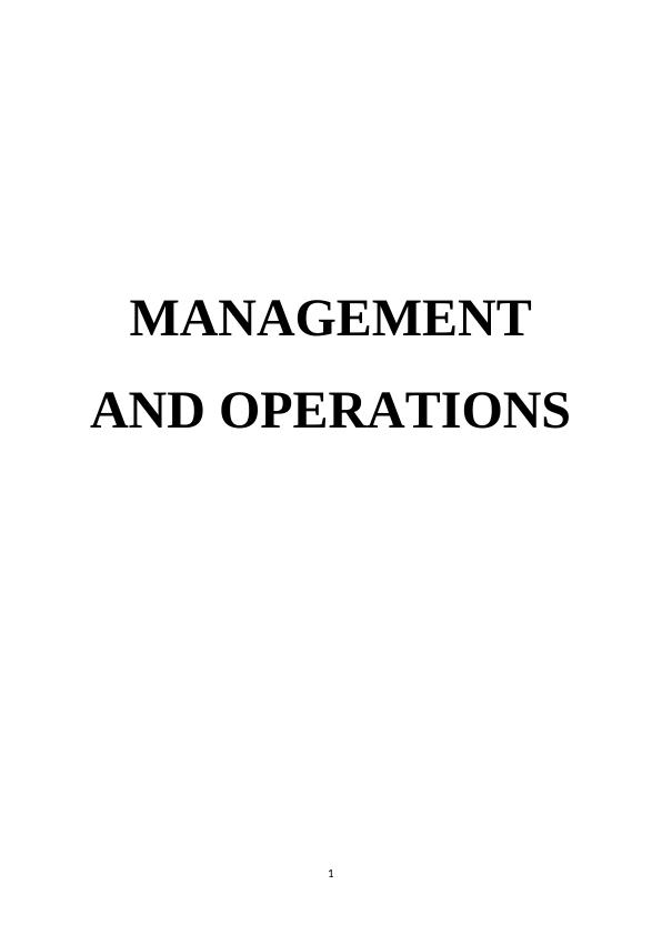 Management and Operations: Roles of Managers and Leaders_1