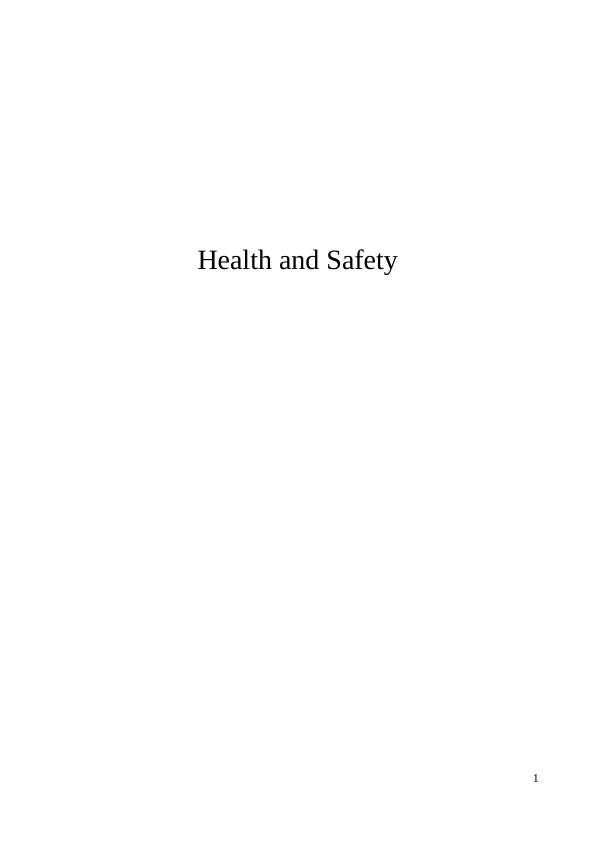 Report on Health and Safety NHS_1