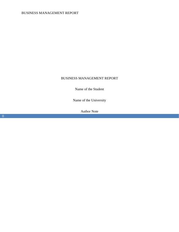 [Solved] Business Management Sample Report Example in PDF - 2023_1