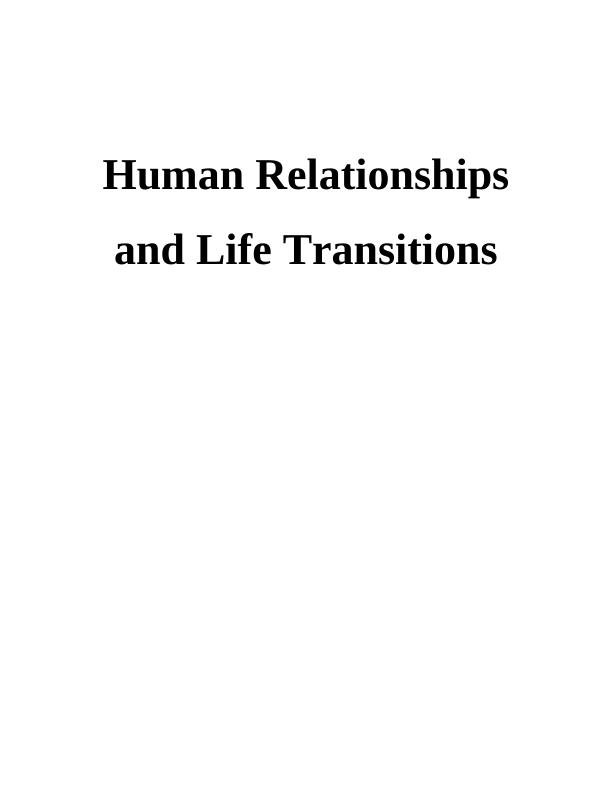 Human Relationships and Life Transitions_1