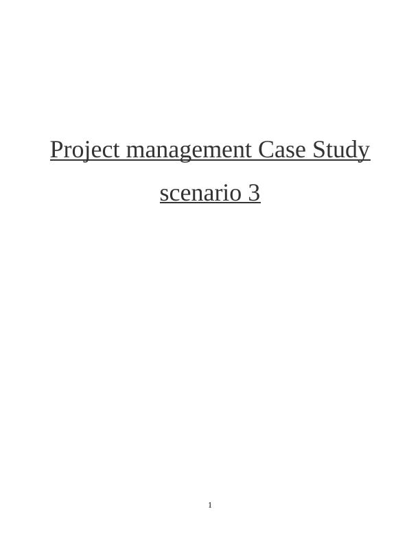 project management case study assessment