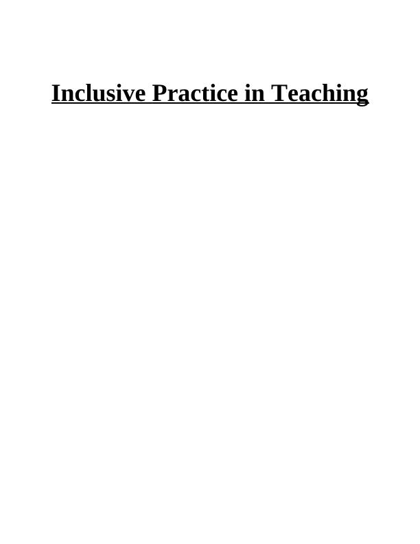 Inclusive Practice in Teaching_1