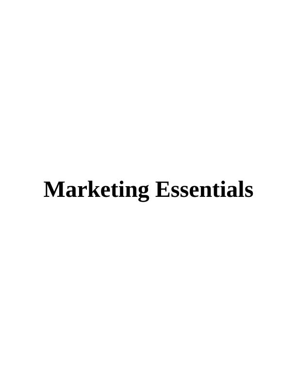 Marketing Essentials: Role, Mix, Tactics, and Plan_1
