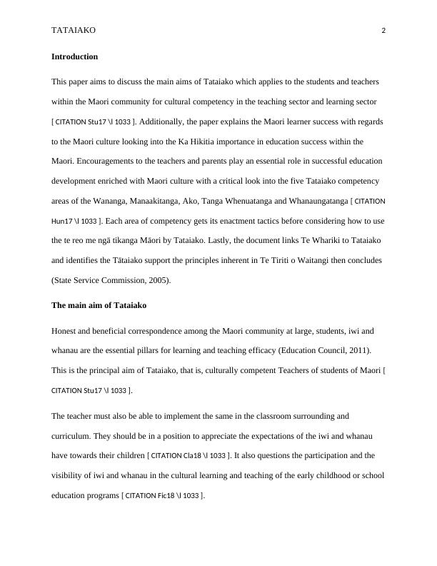 Assignment on Tataiako PDF_2