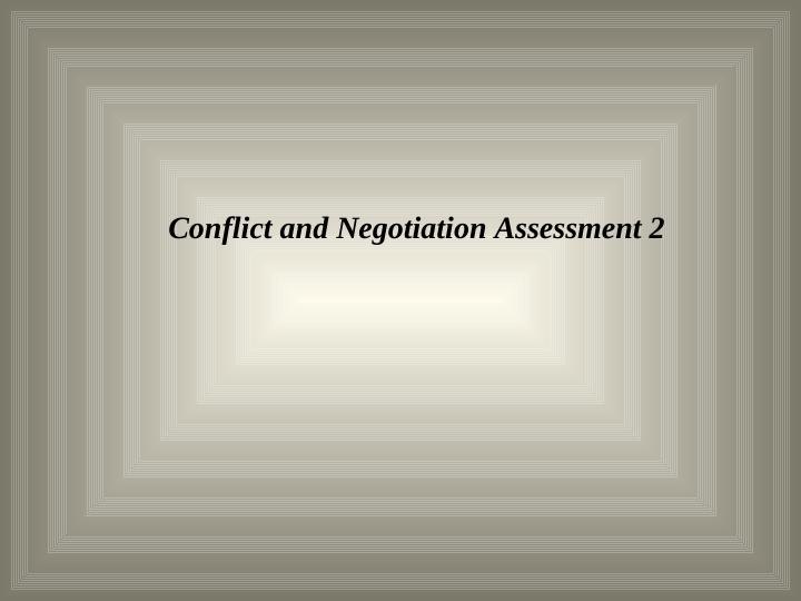 case study on conflict and negotiation