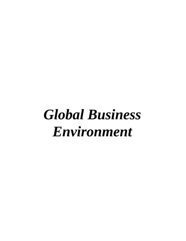 Global Business Environment : McKinsey's_1