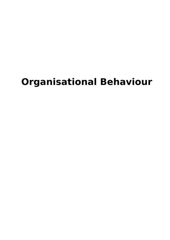 (PDF) Assignment on Organisational Behaviour_1
