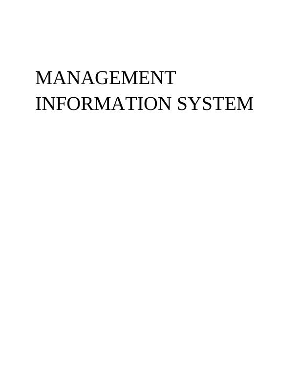 Management Information System: Hilton Hotel Case Study_1