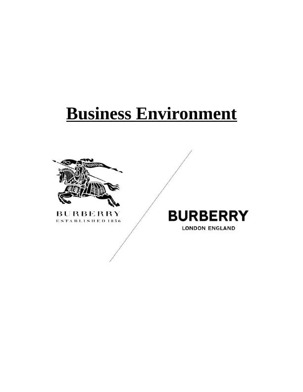 Business Environment Assignment - Burberry_1