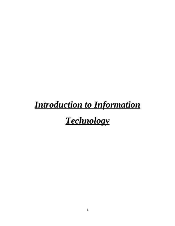 Importance of Information Technology in Business | Desklib_1