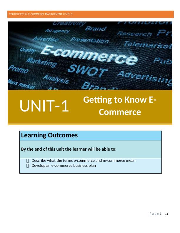 UNIT-1 Getting to Know ECommerce_1