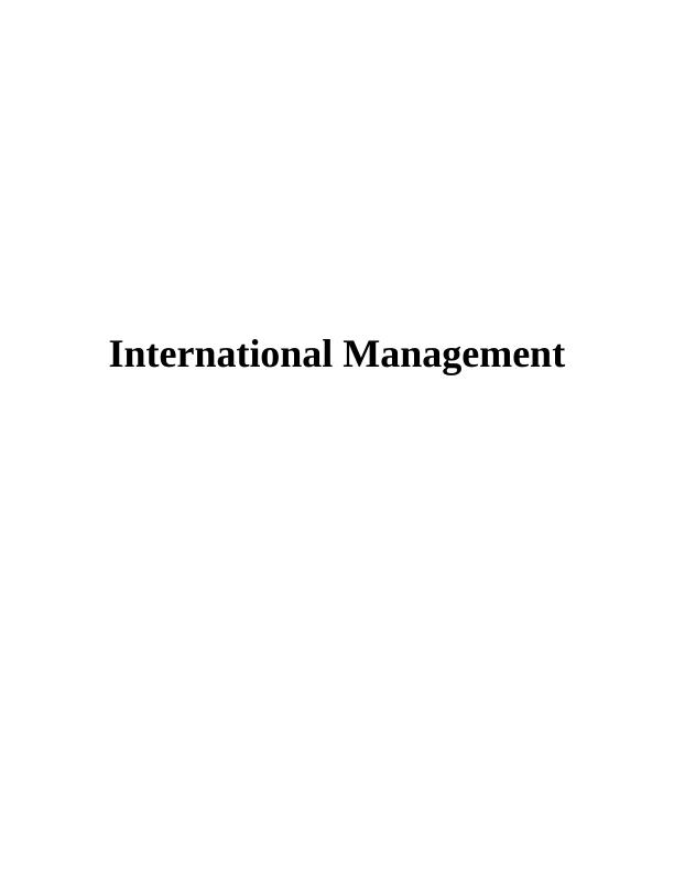 Impact of National Culture on International Management_1
