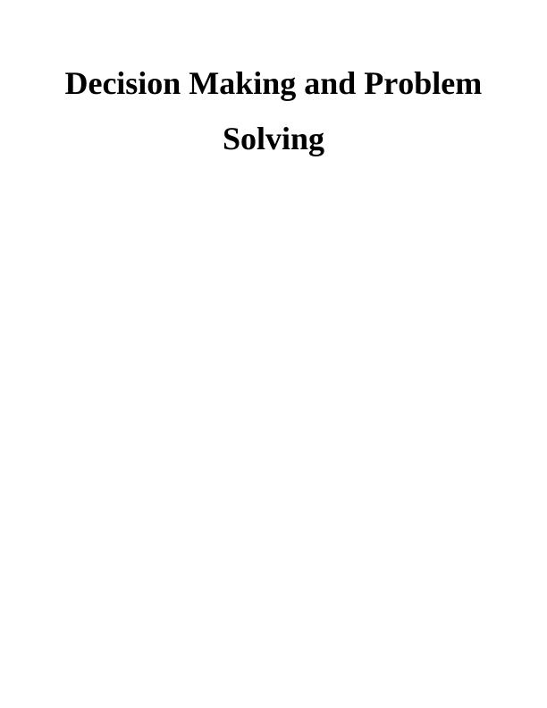 Problem Solving And Decision Making Assignment | Case Study Air Asia_1