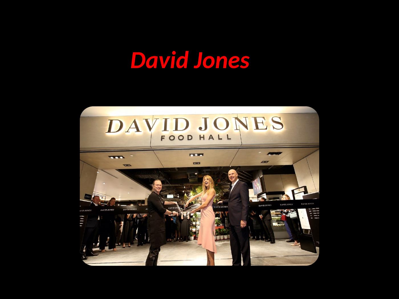 David Jones. Market Size And Trends And Financial And C