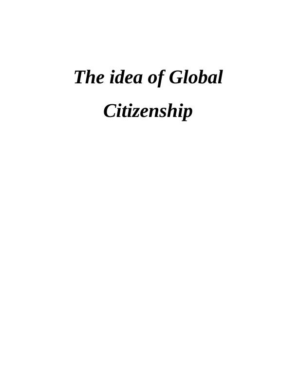 Global Citizenship Essay (Doc)_1