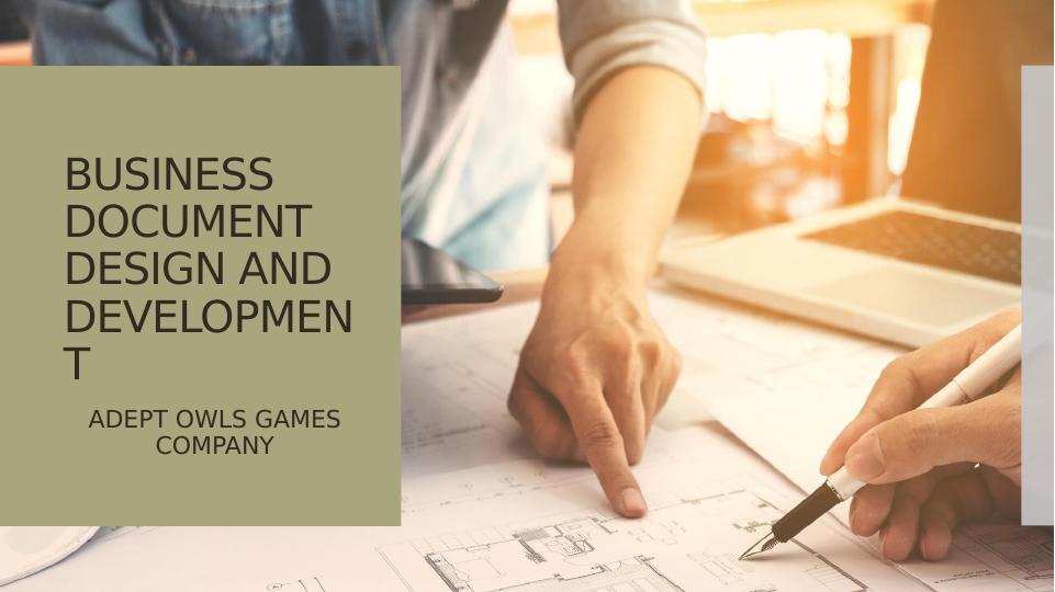 Business Document Design and Development: Achieving Effective Documentation in Adept Owl Games Company_1